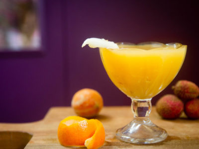 Sunshine Mocktail – Peach,Lychee,Mandarin and lemon