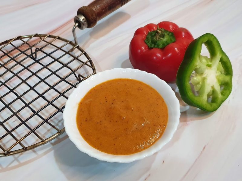 Smoked Bell Pepper Dip – Mixed Capsicum Chutney