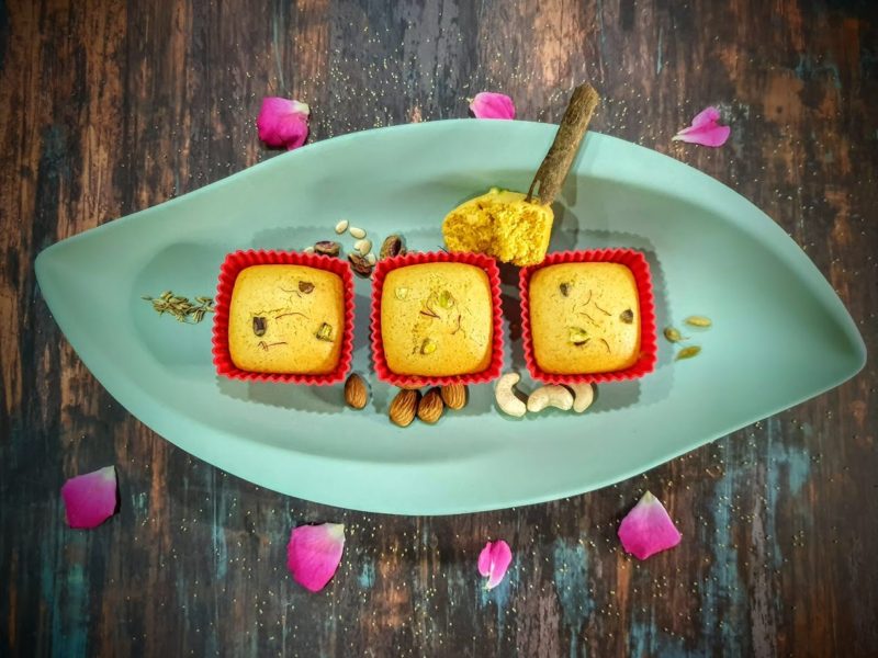 Eggless Wheat Kesar Thandai Muffin